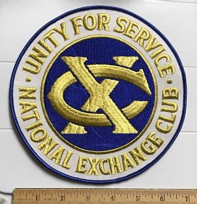 National Exchange Club Unity For Service Large Embroidered Back Patch Ebay
