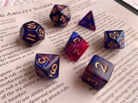 Wish Dnd Dice Set For Dungeons And Dragons Rpg Ttrpg D20 Etsy