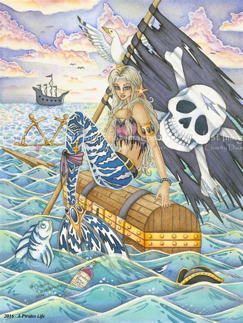 A Pirates Life Mermaid Fine Art Print By Charity Dauenhauer