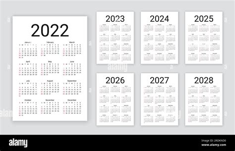 Calendar 2022 Year Week Starts Sunday Simple Layout Of Pocket Or Wall