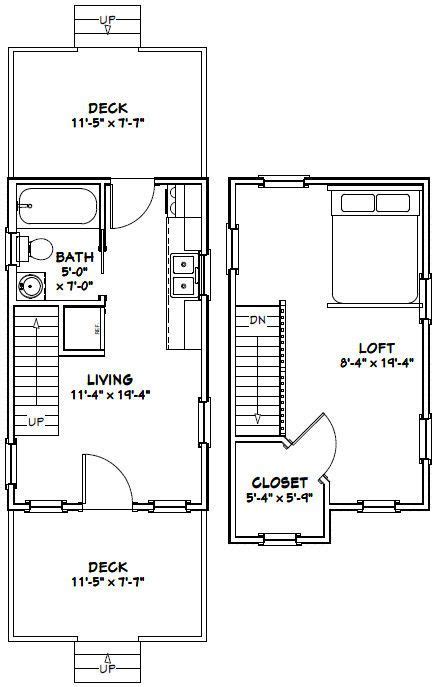 12x20 Tiny Houses Pdf Floor Plans 452 Sq Ft And 464 Sq Ft Tiny