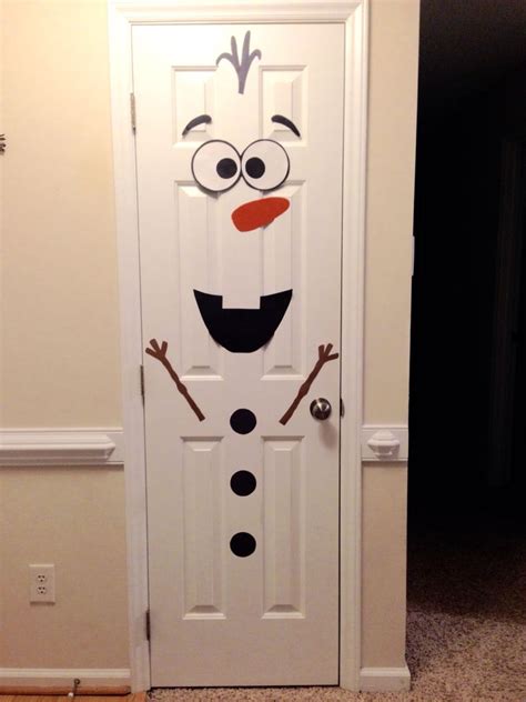 Christmas Disney Frozen Olaf Snowman Door Diy Christmas Door