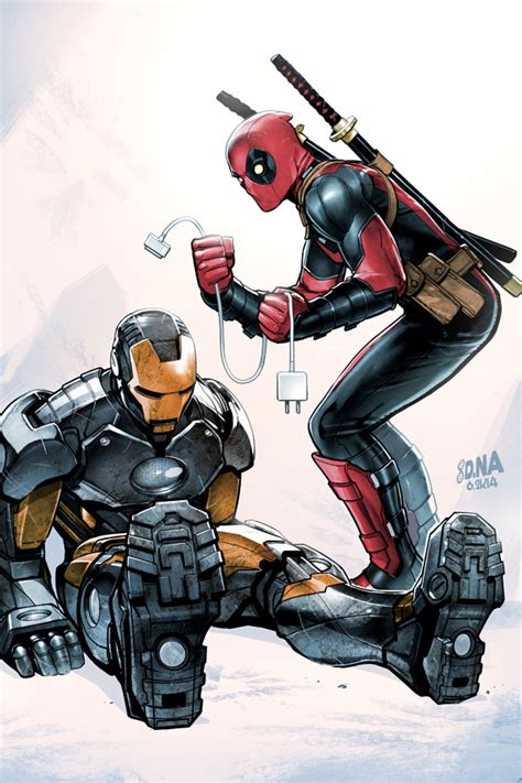 Originally hand drawn on a deadpool comic variant with copic markers and polychromo pencils. Deadpool #36 Cover by DNA-1 on DeviantArt