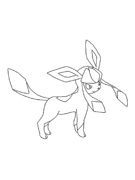 Pokemon Glaceon Coloring Pages Free Printable
