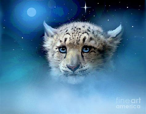 Snow Leopard Cub Painting By Robert Foster