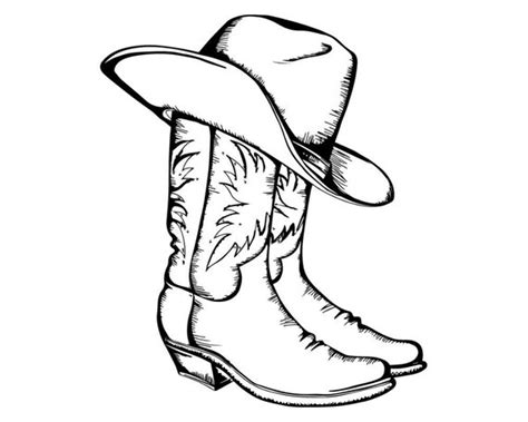 Cowboy laarzen kleurplaat Kleurplaten, Gratis kleurplaten