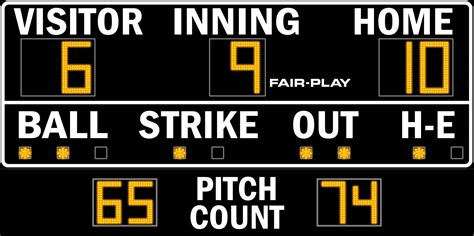 Baseball And Softball Scoreboards 7100 3600 Series Fair Play Scoreboards