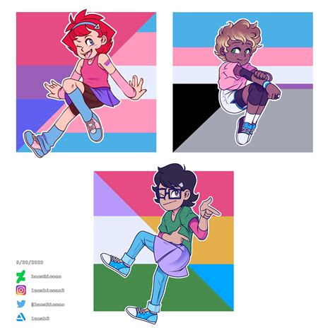 Some Pride Icons For The Main Characters Of My Comic Rclipstudio