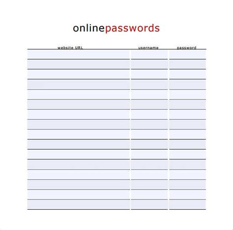 9+ free classroom printable shapes for christmas. 8+ Password Spreadsheet Templates - DOC, PDF | Free & Premium Templates