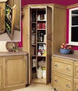 During the planning process, deciding not to create an inaccessible kitchen corner cabinet by. Corner Pantry Cabinet - Space Saving Storage Designs ...