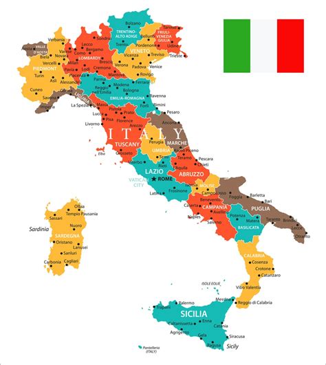 Cartina Italia Politica A Colori