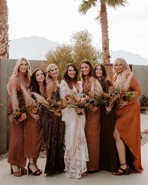 34 Gorgeous Boho Bridesmaid Dresses The Glossychic Brown Bridesmaid