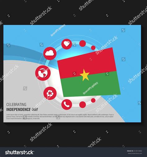 Vector Burkina Faso Independence Day Flyer Stock Vector Royalty Free
