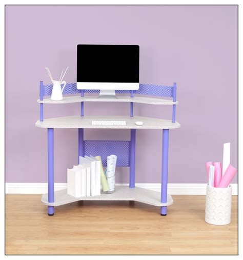 Best Buy Calico Designs Corner Computer Desk Purple 55121