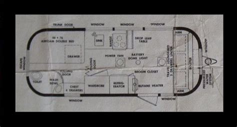 1956 Airstream Floor Plan Airstream Interior Airstream Trailers