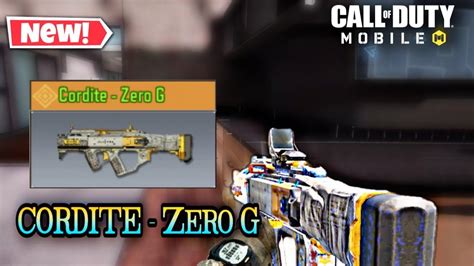 New Legendary Cordite Zero G This Is Insane Call Of Duty Mobile