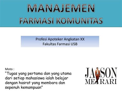 Ppt Manajemen Farmasi Komunitas Powerpoint Presentation Free