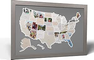 Amazon Thunder Bunny Labs States Usa Photo Map Frame Optional