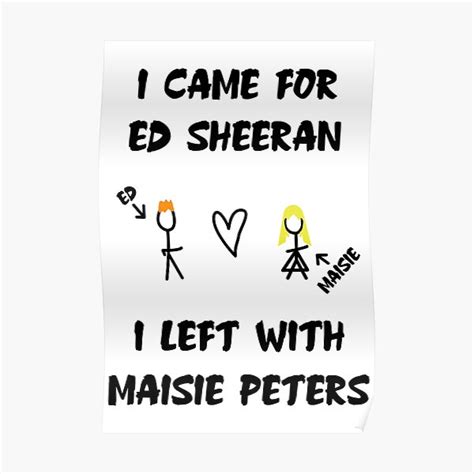 Maisie Peters Merch Ed And Maisie Poster For Sale By Redhirzo Redbubble