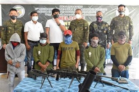 6 biff members surrender in maguindanao military abs cbn news