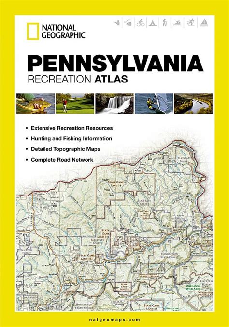 Buy Pennsylvania Recreational Atlas By National Geographic Maps