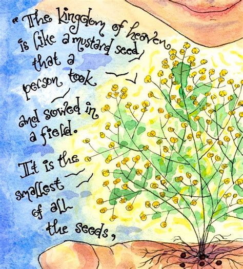 Mustard Seed Parable Scripture Art Print Catechesis Of The Etsy Uk