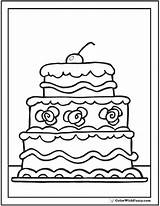 Cake Coloring Layer Three Colorwithfuzzy sketch template