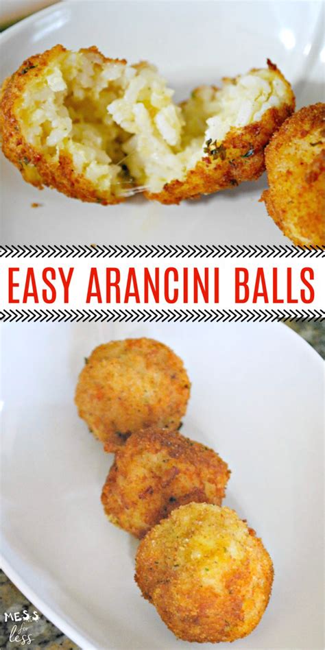 Arancini Balls Easy Rice Balls Mess For Less Arancini Recipe Easy