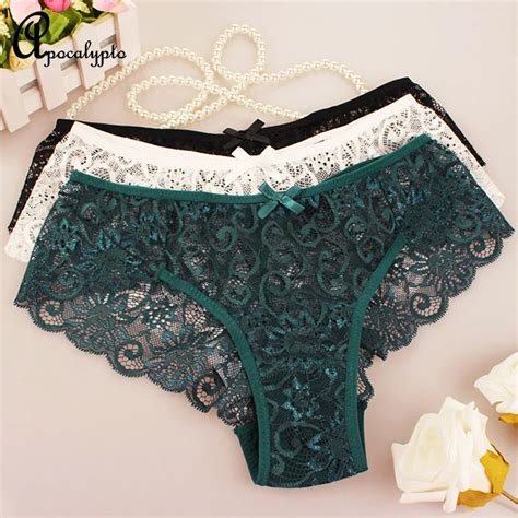Fashion Lace Sexy Panties Comfortable Briefs Exquisite Crotchless Shorts Solid Lingerie Sexy