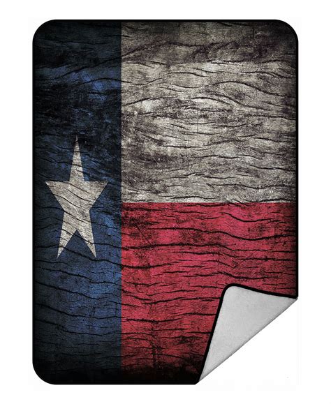 Abphqto Texas Flag Wooden Board Texture Retro Vintage Style Fleece