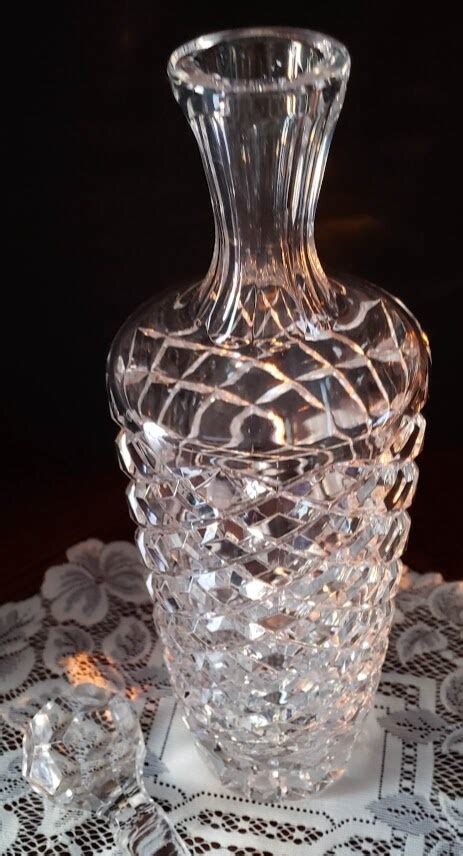 Large Vintage Brilliant Quality Leaded Glass Diamond Pattern Etsy