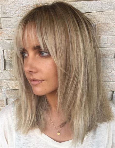 Modeled by the iconic ellen, this hairstyle with bangs for hair features a feathered hairstyle with side bangs. 70 Perfect Medium Length Hairstyles for Thin Hair in 2019