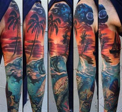 Image Result For Beach Sleeve Tattoo Nature Tattoo Sleeve Ocean