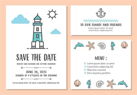 Present the wedding of your dreams with an invitation from our collection. Beach Wedding Invitation Card Template - Download Free ...