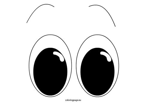 Print a variety of coloring pages drawings you can paint. Cartoon eyes - Coloring Page