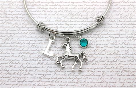 Horse Charm Bracelet Pony Foal Charm Equestrian T Horse Etsy Uk