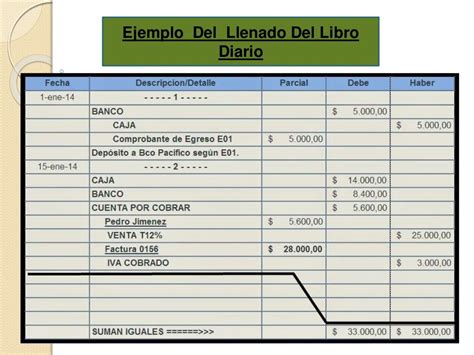 Ejemplo Del Llenado Del Libro Diario De Contabilidad El Libro Diario