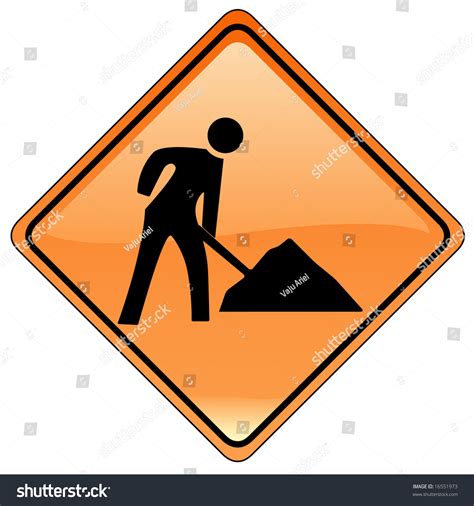 Individual Road Signs Orange Stock Illustration 16551973 Shutterstock
