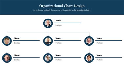 Editable Organizational Chart Design Powerpoint Template