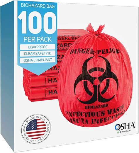 Buy Biohazard Waste Bags Gallon X Red Hazardous T Can Liners