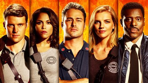 Chicago Fire Nbc Releases Season Five Key Art And On Set Cast Photo With