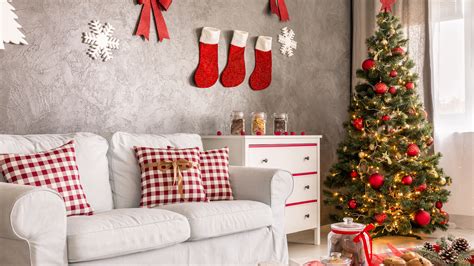 Wallpaper Christmas Home Decoration Sofa Socks Cookies