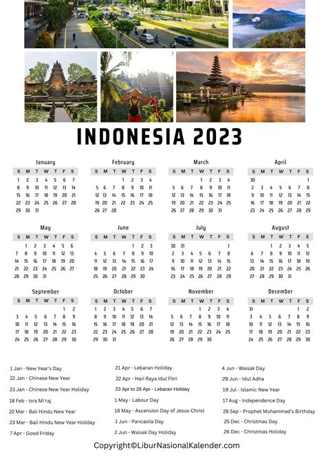 Calendar 2023 Indonesia Public Holidays 2023
