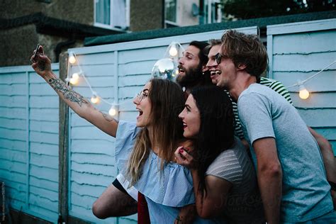 Group Of People Taking A Selfie By Stocksy Contributor Kkgas Stocksy