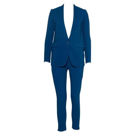 Stella Mccartney Wool Textured Trouser Suit Us 4 For Sale At 1stdibs