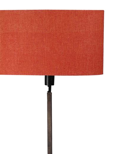 Buy Red Fabric Floor Lamp With Wood Base By Sanded Edge Online Club
