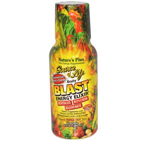 Natures Plus Source Of Life Daily Blast Energy Elixir Tropical
