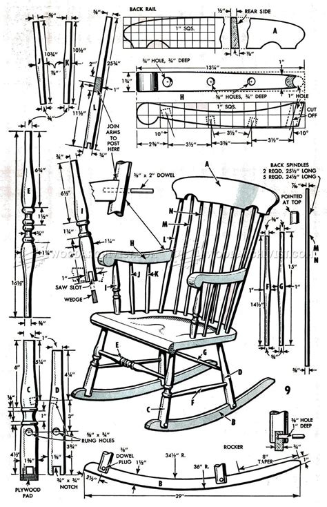 3.3 out of 5 stars. #799 Boston Rocking Chair Plans - Furniture Plans | Sillas mesedoras de madera, Sillas mecedoras ...