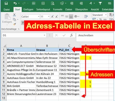 9 ip adressliste excel vorlage. Word Anleitung: Serienbriefe erstellen mit Adressen aus ...