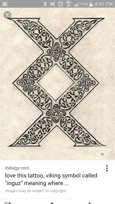 Inguz Tattoo Idea Viking Symbols Viking Runes Vikings